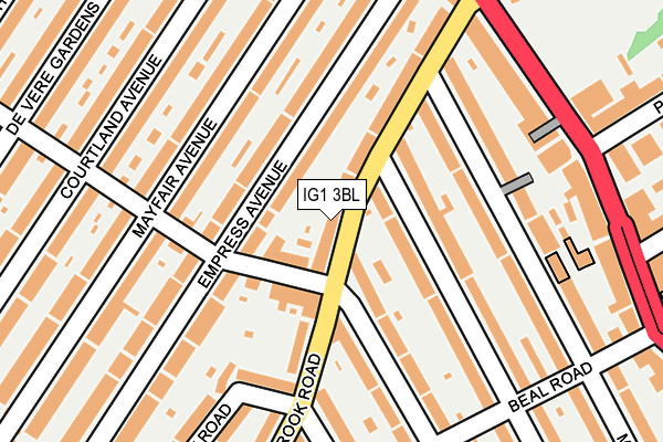 IG1 3BL map - OS OpenMap – Local (Ordnance Survey)