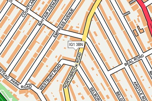 IG1 3BN map - OS OpenMap – Local (Ordnance Survey)