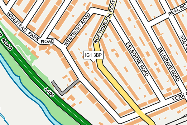 IG1 3BP map - OS OpenMap – Local (Ordnance Survey)