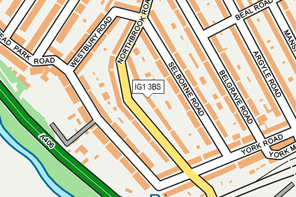 IG1 3BS map - OS OpenMap – Local (Ordnance Survey)