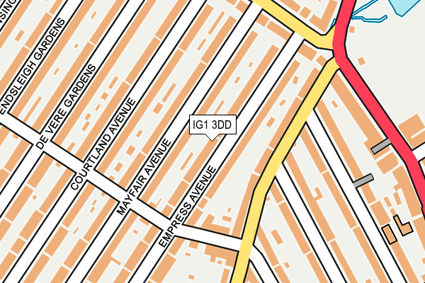 IG1 3DD map - OS OpenMap – Local (Ordnance Survey)