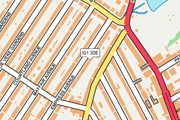 IG1 3DE map - OS OpenMap – Local (Ordnance Survey)