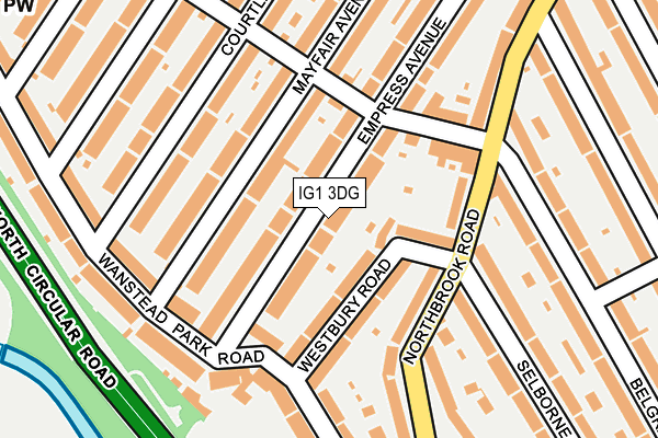 IG1 3DG map - OS OpenMap – Local (Ordnance Survey)