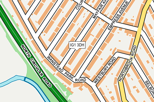 IG1 3DH map - OS OpenMap – Local (Ordnance Survey)