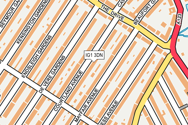 IG1 3DN map - OS OpenMap – Local (Ordnance Survey)