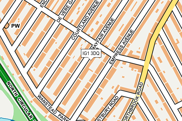 IG1 3DQ map - OS OpenMap – Local (Ordnance Survey)