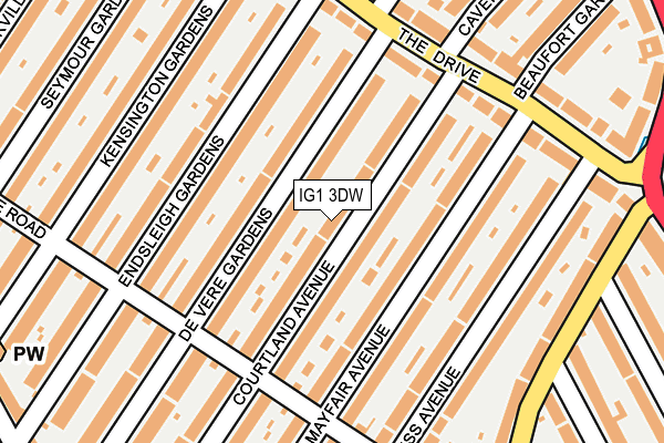 IG1 3DW map - OS OpenMap – Local (Ordnance Survey)