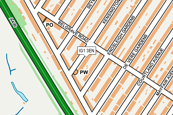 IG1 3EN map - OS OpenMap – Local (Ordnance Survey)