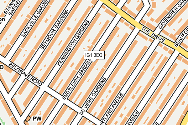 IG1 3EQ map - OS OpenMap – Local (Ordnance Survey)