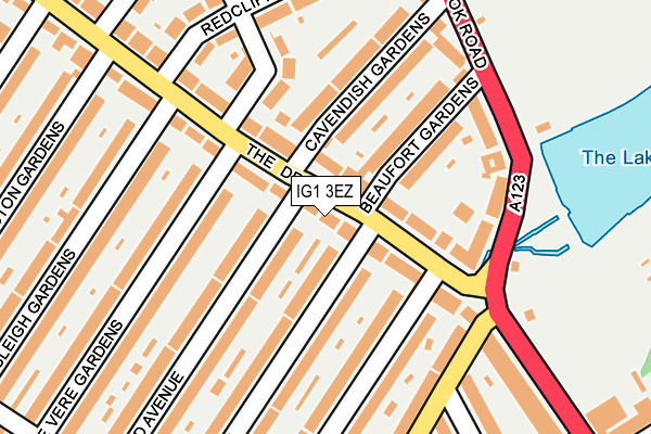 IG1 3EZ map - OS OpenMap – Local (Ordnance Survey)