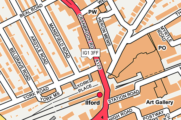 IG1 3FF map - OS OpenMap – Local (Ordnance Survey)