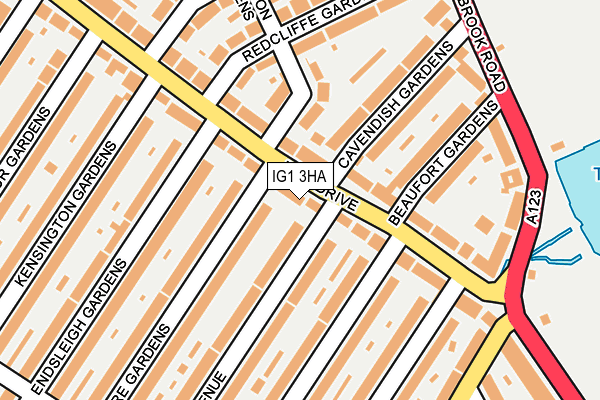 IG1 3HA map - OS OpenMap – Local (Ordnance Survey)