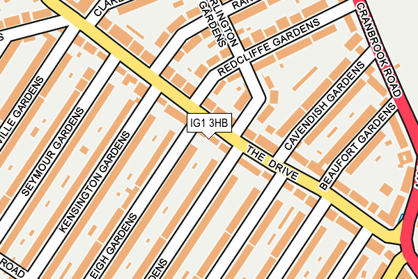 IG1 3HB map - OS OpenMap – Local (Ordnance Survey)
