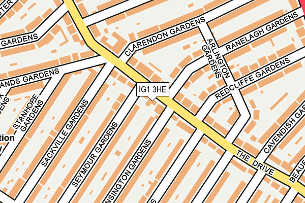 IG1 3HE map - OS OpenMap – Local (Ordnance Survey)