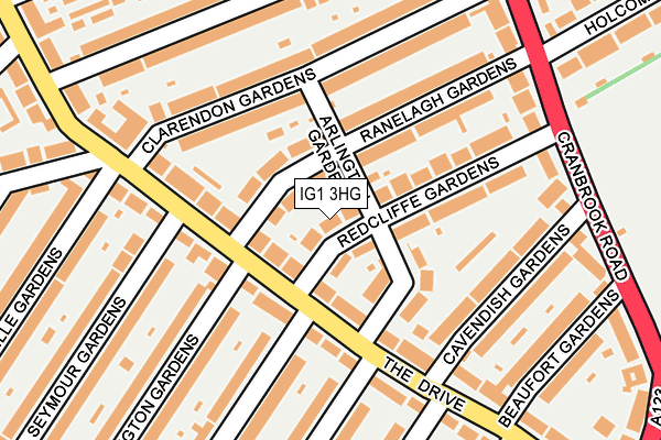 IG1 3HG map - OS OpenMap – Local (Ordnance Survey)