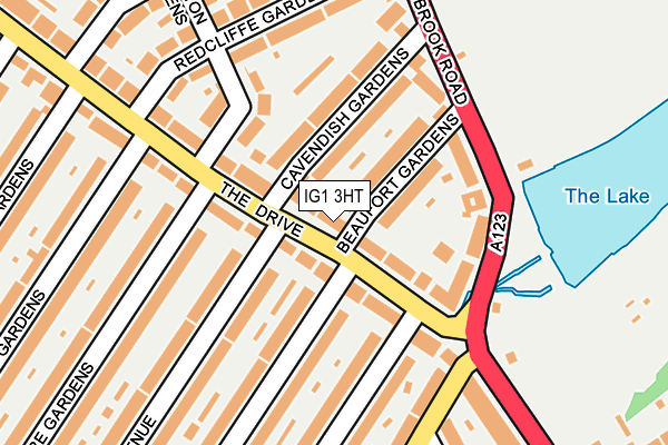 IG1 3HT map - OS OpenMap – Local (Ordnance Survey)