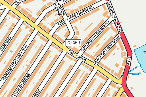 IG1 3HU map - OS OpenMap – Local (Ordnance Survey)