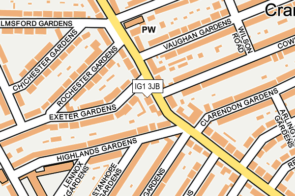 IG1 3JB map - OS OpenMap – Local (Ordnance Survey)