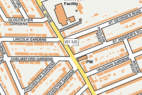 IG1 3JG map - OS OpenMap – Local (Ordnance Survey)