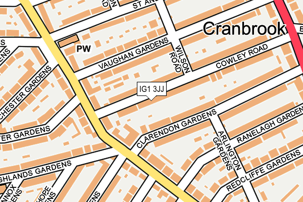 IG1 3JJ map - OS OpenMap – Local (Ordnance Survey)