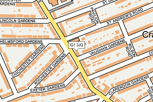 IG1 3JQ map - OS OpenMap – Local (Ordnance Survey)