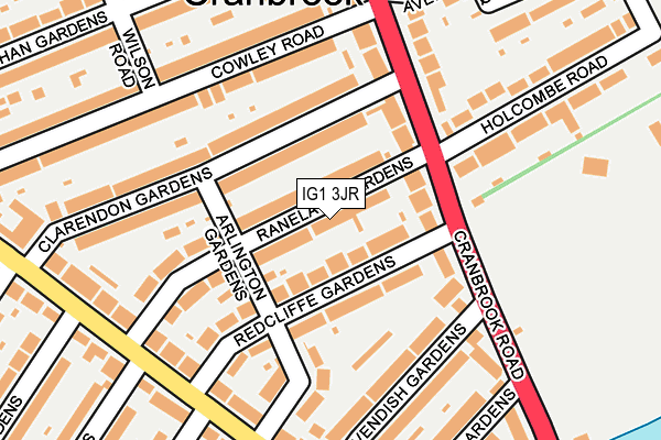 IG1 3JR map - OS OpenMap – Local (Ordnance Survey)