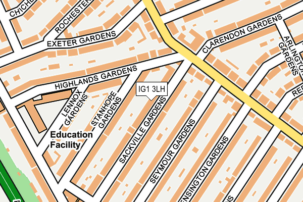 IG1 3LH map - OS OpenMap – Local (Ordnance Survey)