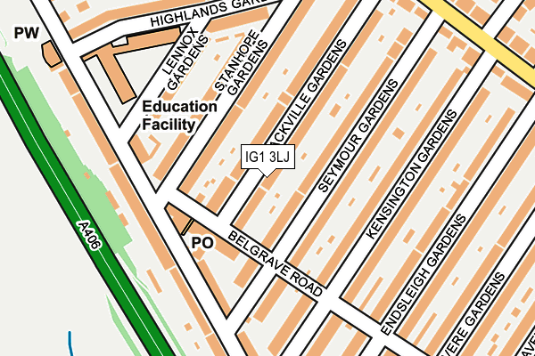 IG1 3LJ map - OS OpenMap – Local (Ordnance Survey)