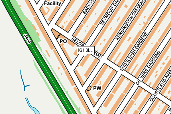IG1 3LL map - OS OpenMap – Local (Ordnance Survey)