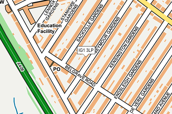 IG1 3LP map - OS OpenMap – Local (Ordnance Survey)