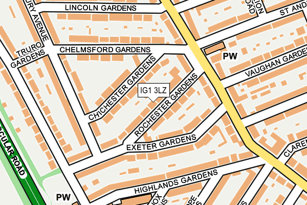 IG1 3LZ map - OS OpenMap – Local (Ordnance Survey)