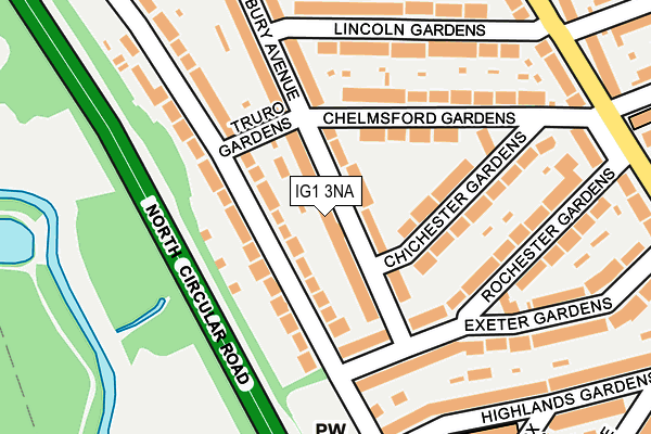 IG1 3NA map - OS OpenMap – Local (Ordnance Survey)