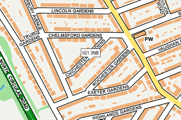 IG1 3NB map - OS OpenMap – Local (Ordnance Survey)