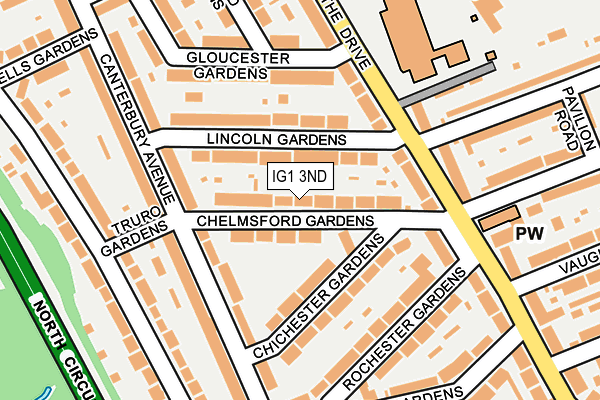 IG1 3ND map - OS OpenMap – Local (Ordnance Survey)
