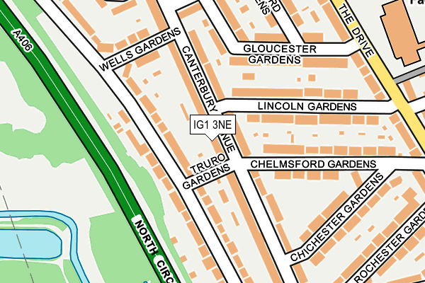 IG1 3NE map - OS OpenMap – Local (Ordnance Survey)