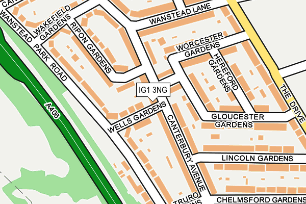 IG1 3NG map - OS OpenMap – Local (Ordnance Survey)