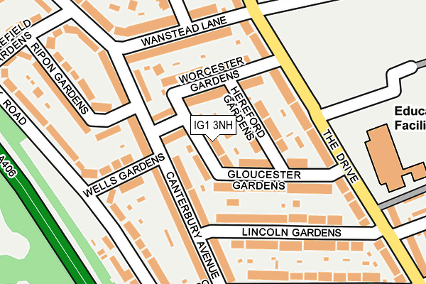 IG1 3NH map - OS OpenMap – Local (Ordnance Survey)