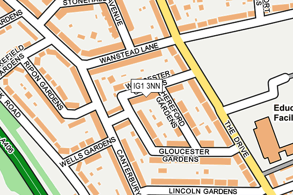 IG1 3NN map - OS OpenMap – Local (Ordnance Survey)