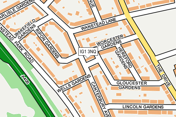 IG1 3NQ map - OS OpenMap – Local (Ordnance Survey)