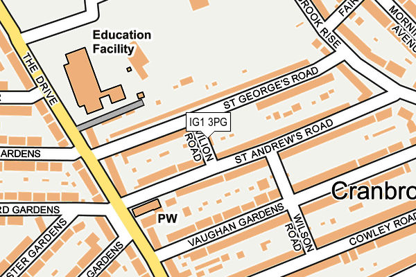 IG1 3PG map - OS OpenMap – Local (Ordnance Survey)