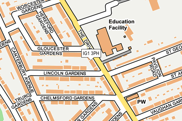 IG1 3PH map - OS OpenMap – Local (Ordnance Survey)