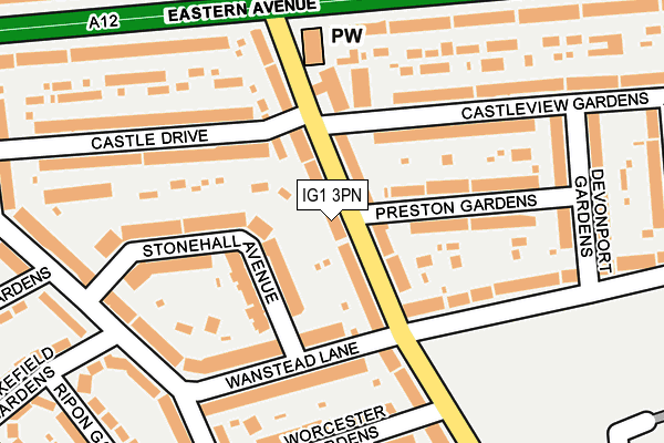 IG1 3PN map - OS OpenMap – Local (Ordnance Survey)