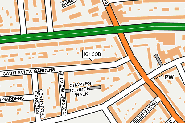 IG1 3QB map - OS OpenMap – Local (Ordnance Survey)