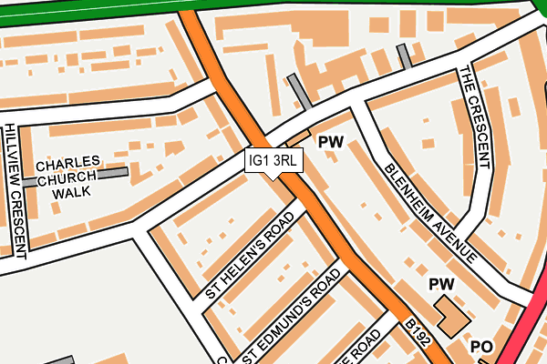 IG1 3RL map - OS OpenMap – Local (Ordnance Survey)