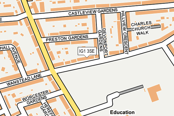 IG1 3SE map - OS OpenMap – Local (Ordnance Survey)