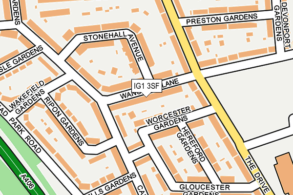 IG1 3SF map - OS OpenMap – Local (Ordnance Survey)