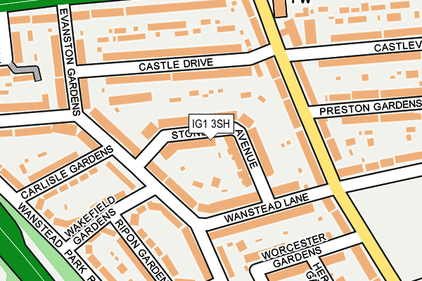 IG1 3SH map - OS OpenMap – Local (Ordnance Survey)
