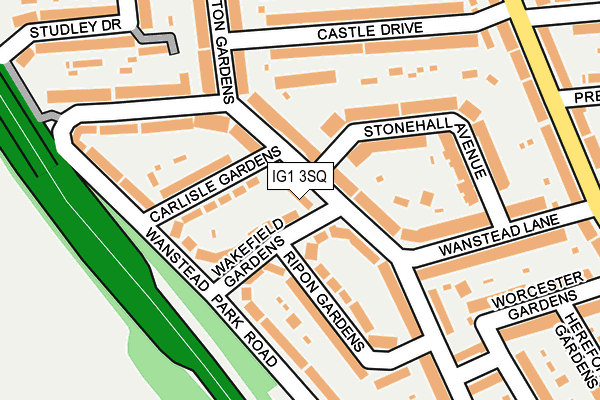 IG1 3SQ map - OS OpenMap – Local (Ordnance Survey)