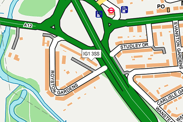 IG1 3SS map - OS OpenMap – Local (Ordnance Survey)