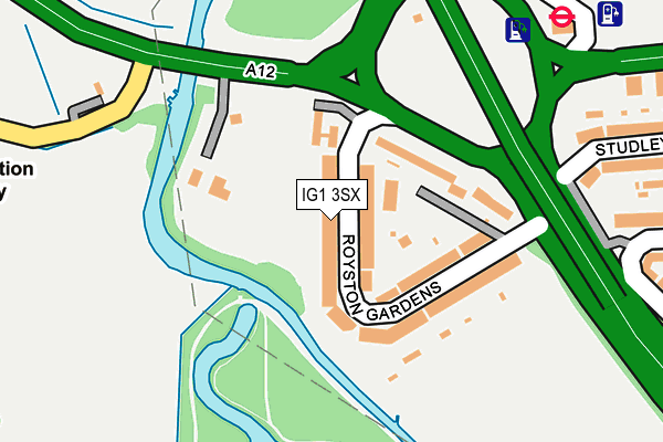IG1 3SX map - OS OpenMap – Local (Ordnance Survey)